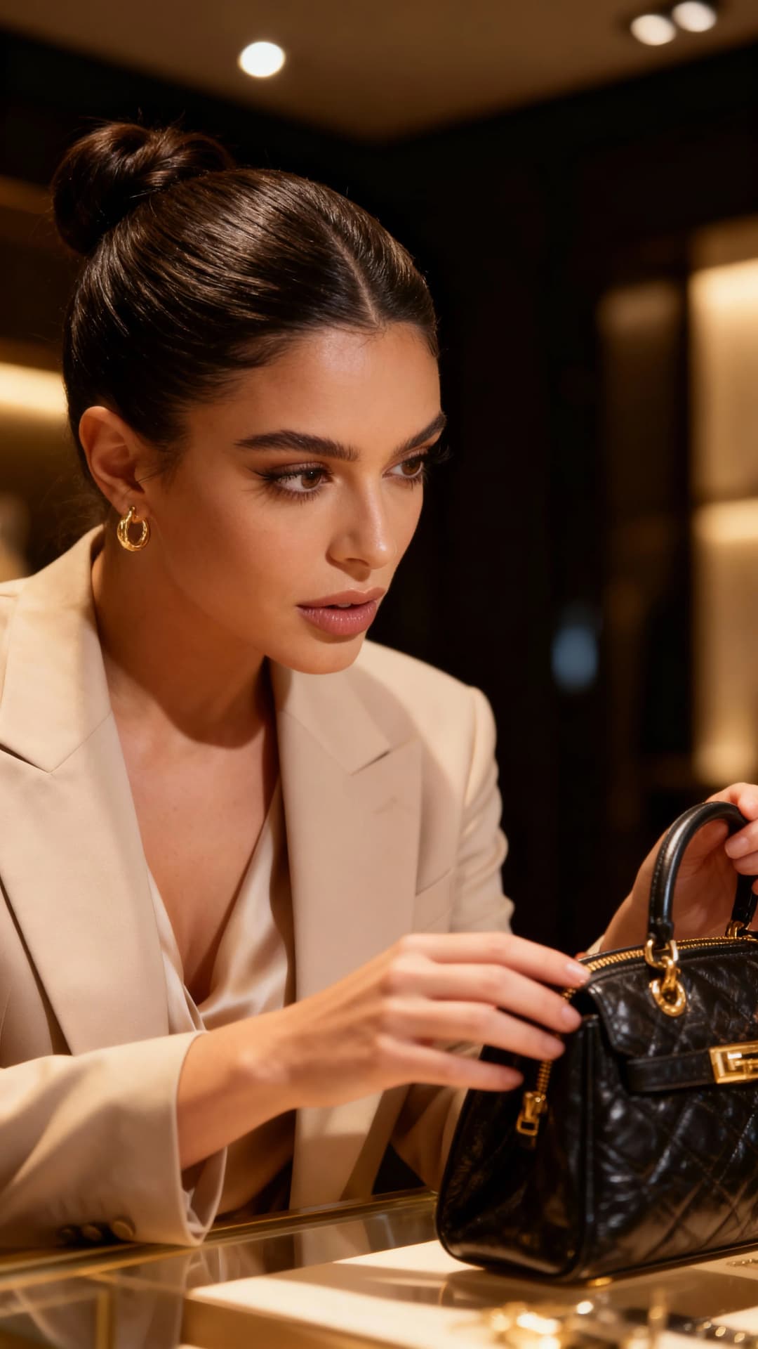 Virtual influencer woman beach lifestyle